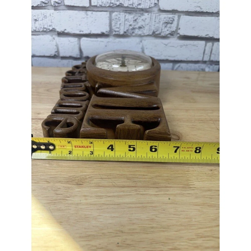 Home Sweet Home Wall Clock Burwood Vintage Working Mint